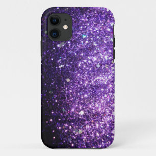 Lila Glitter iPhone 11 Hülle