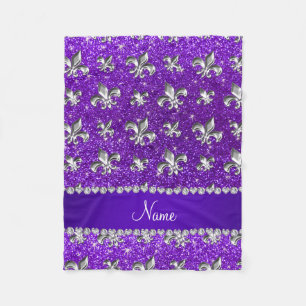 Lila Glitter des Name-Lilien-Indigos Fleecedecke