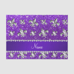 Lila Glitter des Name-Lilien-Indigos Seidenpapier