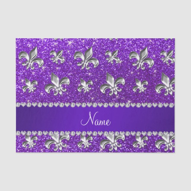Lila Glitter des Name-Lilien-Indigos Seidenpapier (Vorderseite)