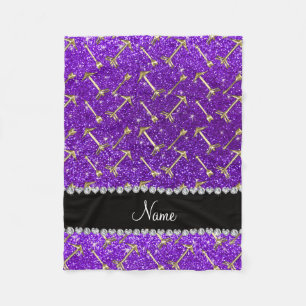 Lila Glitter des personalisierten Fleecedecke