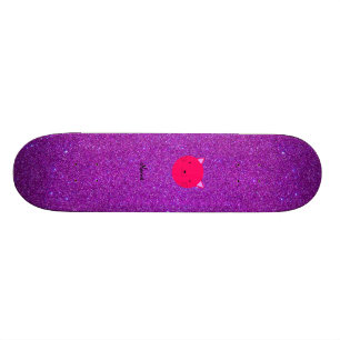 Lila Glitter des personalisierten rosa Skateboard