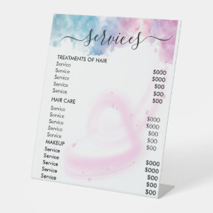 Lila Glitter Luxus-Drip-Salon Sockelschild