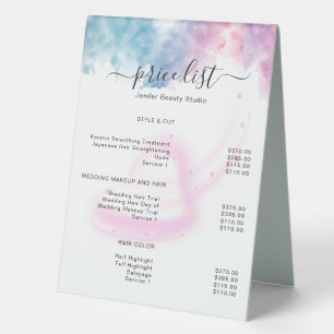 Lila Glitter Luxus-Drip-Salon Tischaufsteller