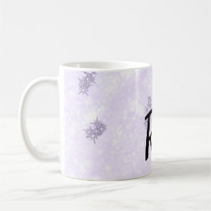 Lila Glitter-Sparkel-Kunst füge Deinen Anfangsbuch Kaffeetasse