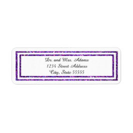 Lila Glitter Trim - Rücksendeadresse