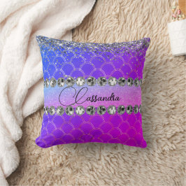 Lila Glitterie rosa Diamant Blende Kissen