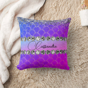 Lila Glitterie rosa Diamant Blende Kissen
