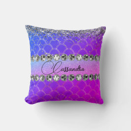 Lila Glitterie rosa Diamant Blende Kissen