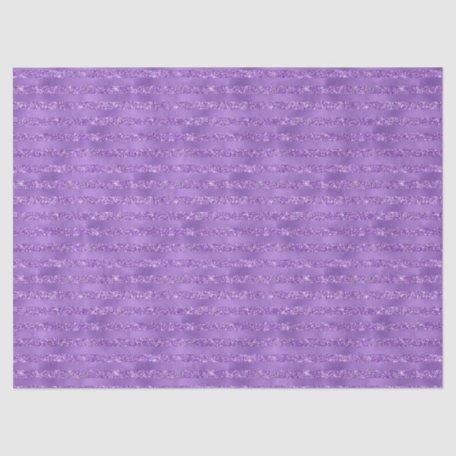 Lila Glitterie Streifen Seidenpapier (Vorderseite)