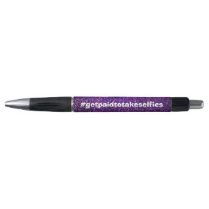 lila Glitterstift Kugelschreiber
