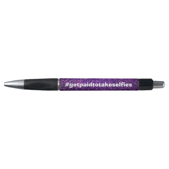 lila Glitterstift Kugelschreiber (Vorderseite)