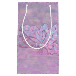 Lila Glittery Pastellschmetterling Kleine Geschenktüte