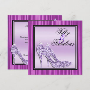 Lila Glittery Stilette u. Musik fabelhafte 50 Einladung