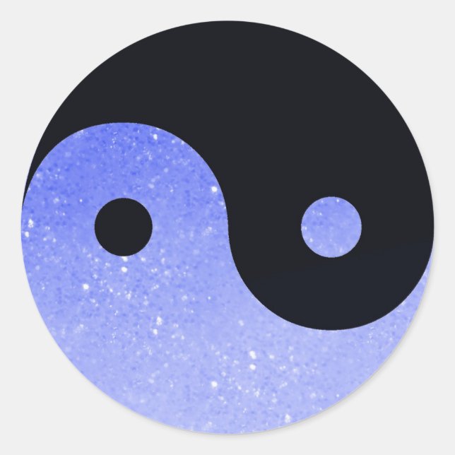 Lila Glitz Look Yin Yang Stickers (Vorderseite)