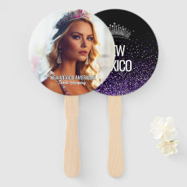 Lila Glitz Pageant Fan Wavers - Set von Fans Fächer