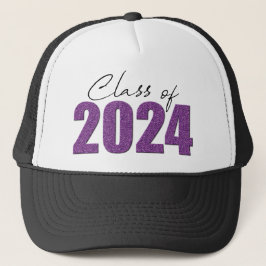Lila Glitzer 2024 Truckerkappe