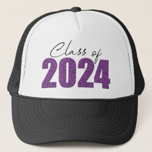 Lila Glitzer 2024 Truckerkappe