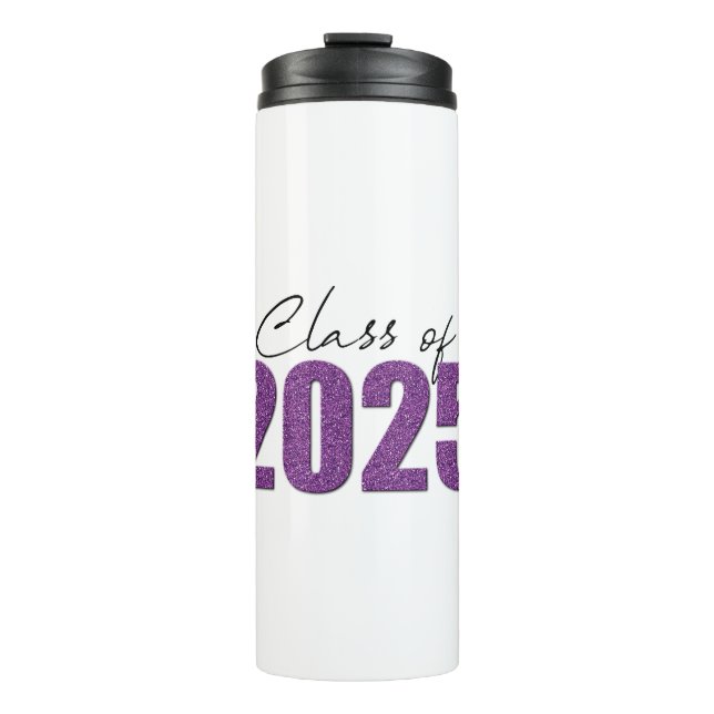 Lila Glitzer 2025 Thermosbecher (Vorderseite)