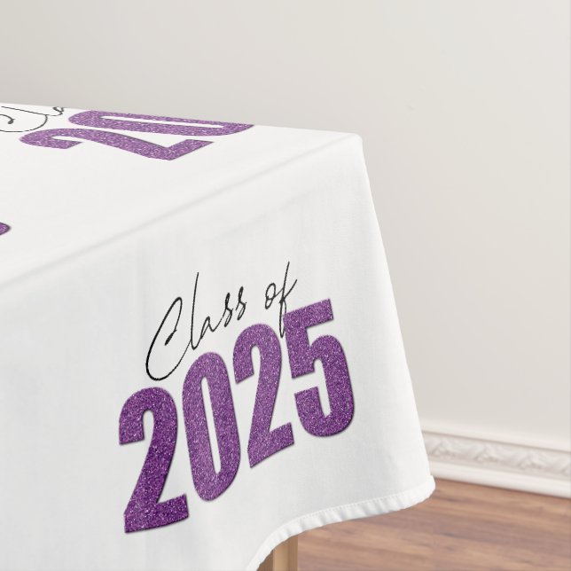 Lila Glitzer 2025 Tischdecke (Beispiel)