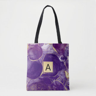 Lila Glitzer Agate Tasche