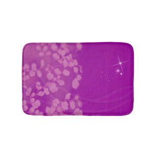 Lila Glitzer Blumenkohl Personalisiert Badematte