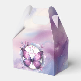 Lila Glitzer Butterfly - Geburtstag Geschenkschachtel