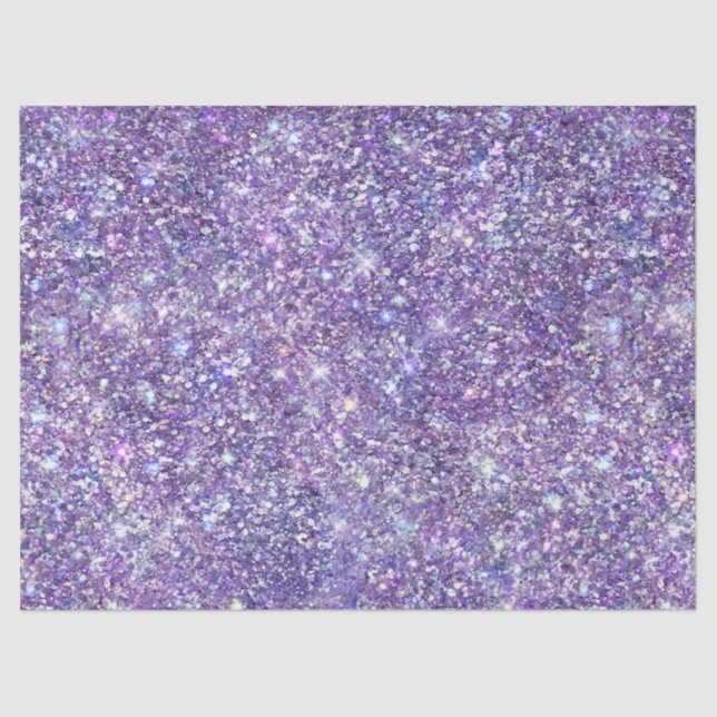 Lila Glitzer Confetti Seidenpapier (Vorderseite)