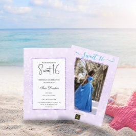 Lila Glitzer elegant schick Sweet 16 Einladung