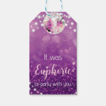 Lila Glitzer Euphoria Gastgeschenk Vielen Dank Tag