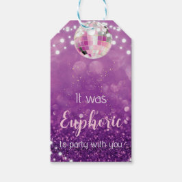 Lila Glitzer Euphoria Gastgeschenk Vielen Dank Tag Geschenkanhänger