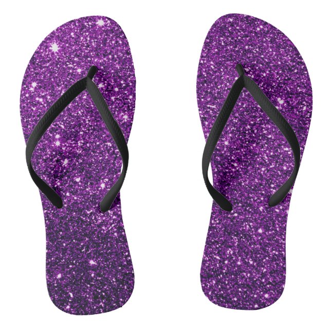 Lila Glitzer-Flip-Flops Flip Flops (Fußbett)