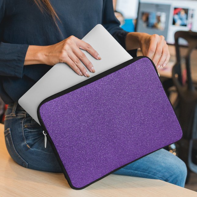 Lila Glitzer, Funkeln, Glitzer Hintergrund Laptopschutzhülle (Von Creator hochgeladen)