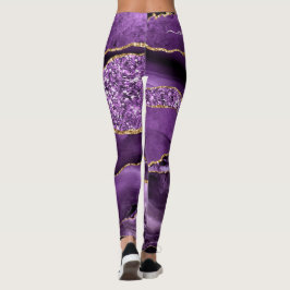 Lila Glitzer Funkelnd Leggings Individuelle Name