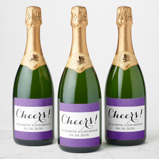Lila Glitzer, Funkelnd, schlauer Glitzer, Hochzeit (Flaschen)
