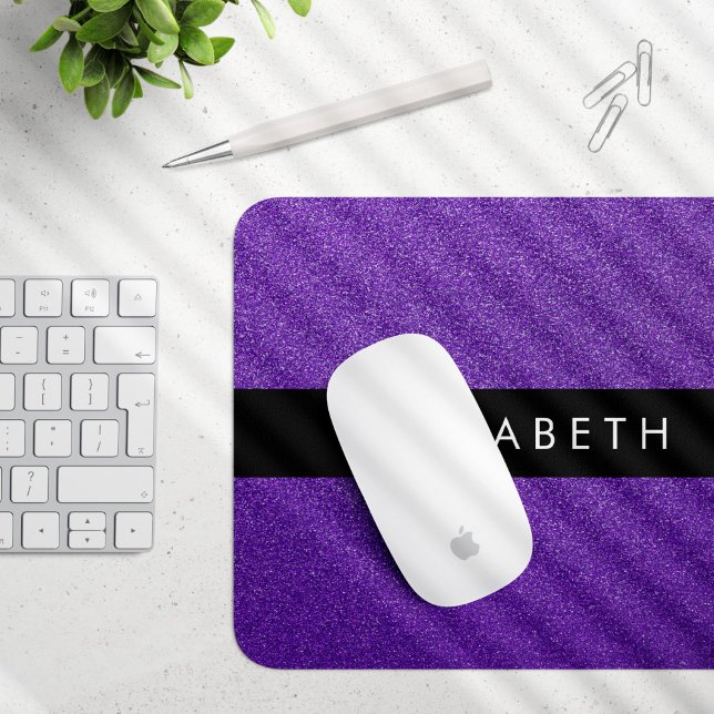 Lila Glitzer, Glitzer Hintergrund, Ihr Name Mousepad (Von Creator hochgeladen)