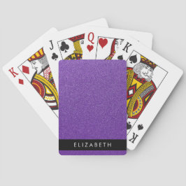 Lila Glitzer, Glitzer Hintergrund, Ihr Name Spielkarten