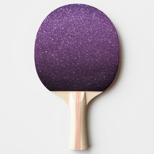 Lila Glitzer Glitzern Ping Pong Queen Champion Tischtennis Schläger (Vorderseite)