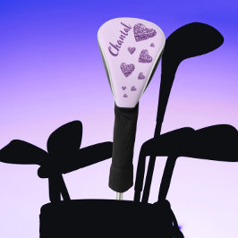 Lila Glitzer Golf Headcover