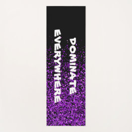 Lila Glitzer in Black Dominate Überall | Yogamatte