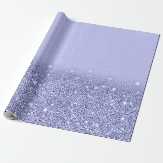 lila Glitzer in lila Farbe Geschenkpapier (Ungerollt)