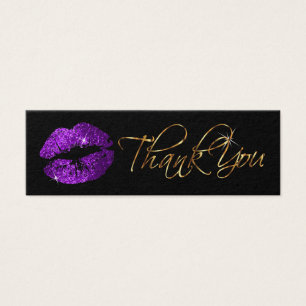 Lila Glitzer Lippen - Danke