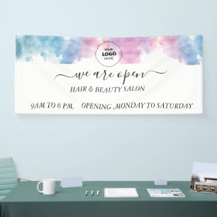 Lila Glitzer Luxury Tropfen Salon Banner