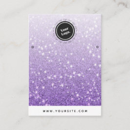 Lila Glitzer Ombre Glam Juwelierohrringe Anzeige Visitenkarte