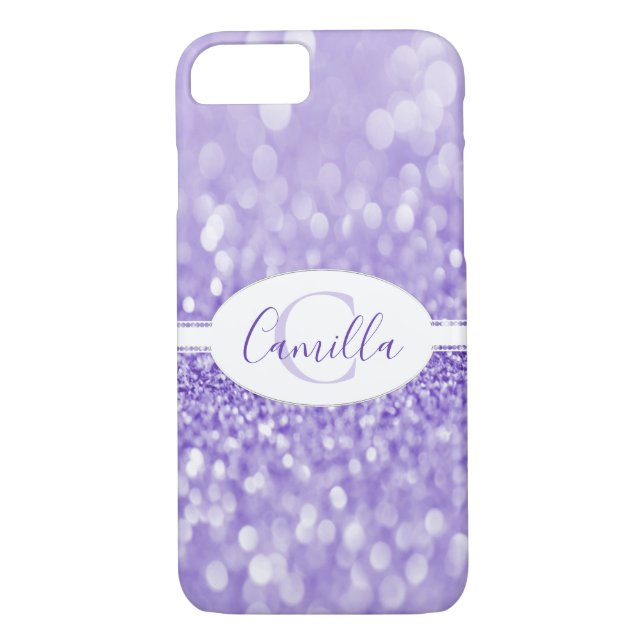 Lila Glitzer personalisieren Case-Mate-iPhone Case-Mate iPhone Hülle (Rückseite)