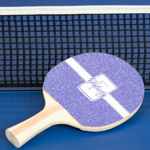 Lila Glitzer Personalisiert Ping Pong Paddle Tischtennis Schläger