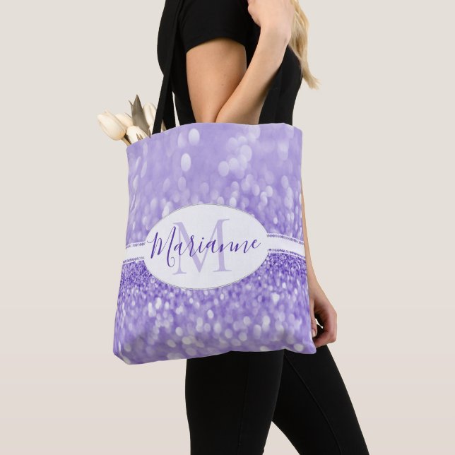 Lila Glitzer Persönliche Gestaltung der Totschlack Tasche (Von Nahem)