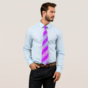 Lila Glitzer Striping Neck Tie Krawatte