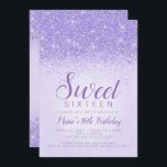 Lila Glitzer, Sweet 16 Einladungen<br><div class="desc">Leichte Lila Glitzer-Einladungen. Diese Glam Einladung ist mit schönem lila Glitzer auf einem hellen lila Hintergrund entworfen. Diese lila Einladung zum 16. Geburtstag des Glitzer, die für Jugendliche besonders geeignet ist, ist eine großartige Einführung in Ihren besonderen Tag. Weitere, koordinierende 16 . Geburtstag Party-Lieferungen sind im Metro-Events Zazzle Shop und...</div>