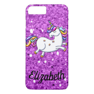 Lila Glitzer Unicorn Case-Mate iPhone Hülle